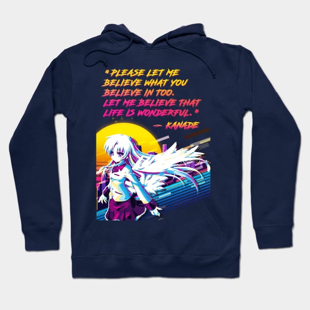 Kanade Tachibana - Angel Beats Hoodie by 80sRetro